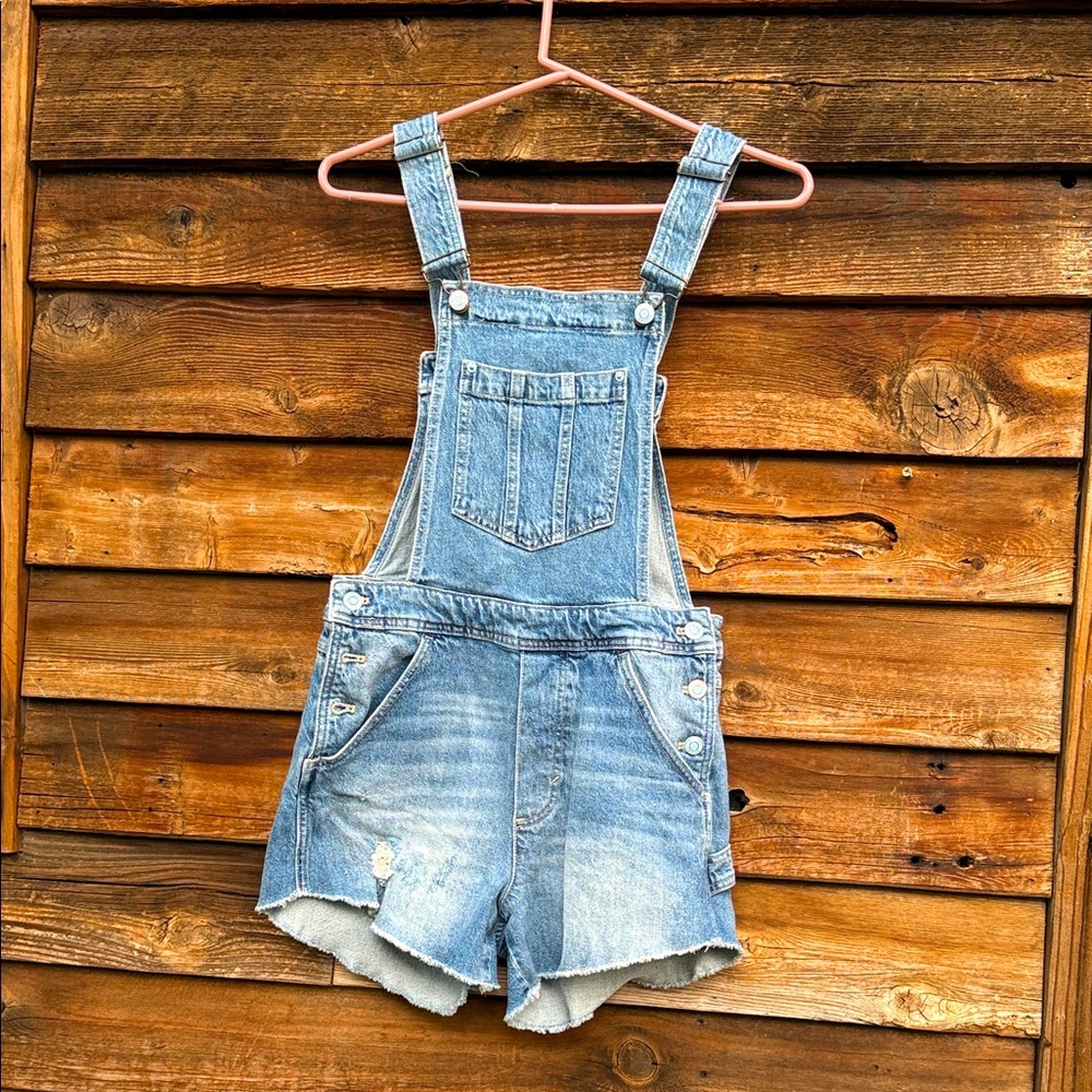* Pilcro Blue Denim Overalls cuttoffs